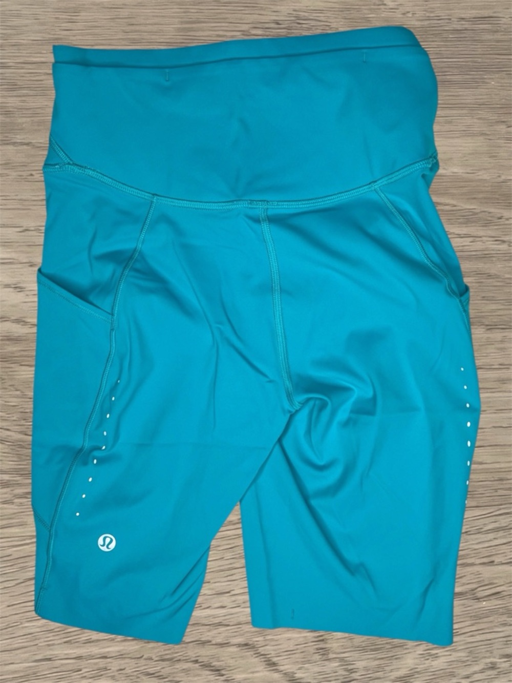 Lululemon Fast and Free High Rise Shorts 8” Tropics Teal Running Pockets NWT - Picture 2 of 3